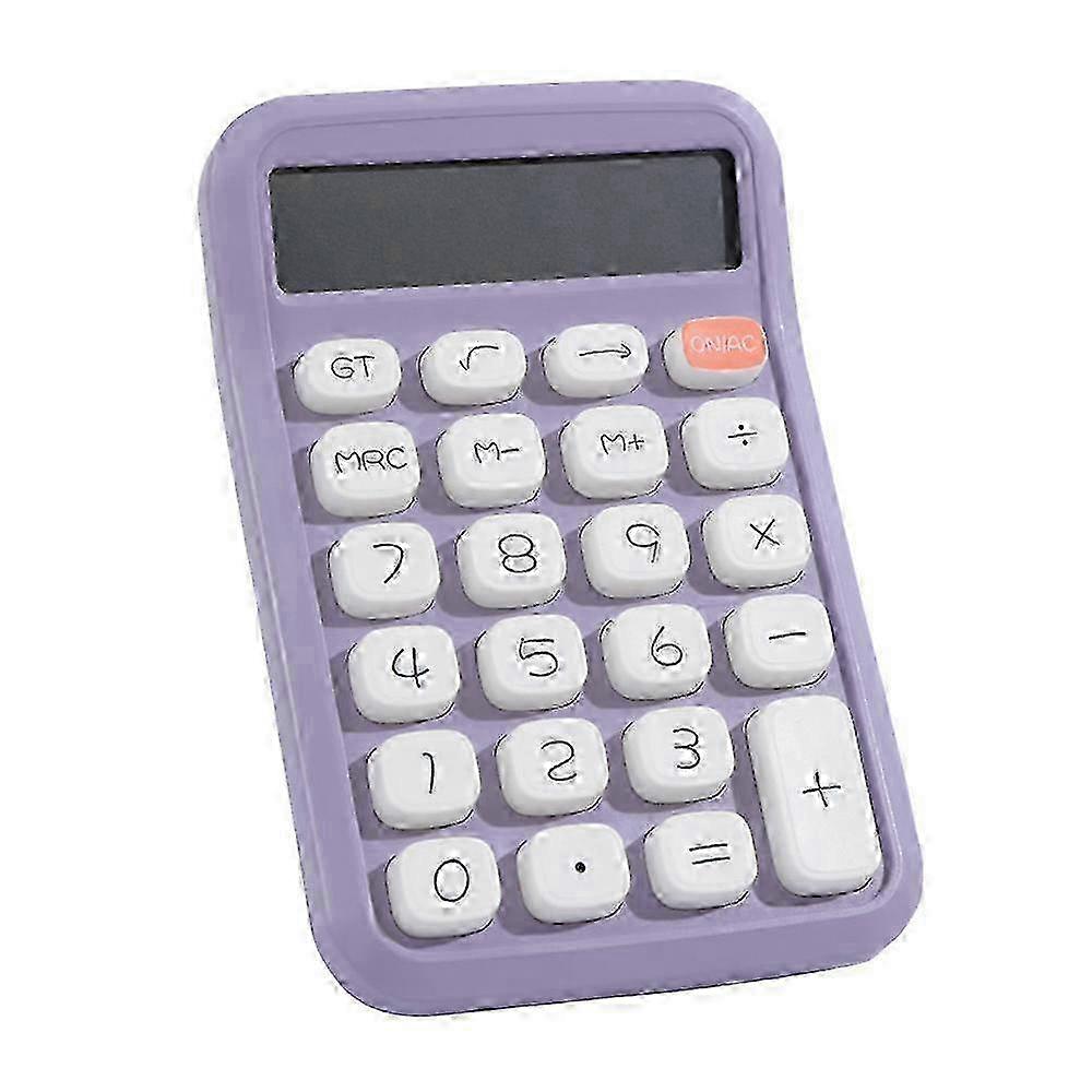 Cute Calculator 12 Digit Large LCD Display Big Round Button Gradient Candy Colored Calculator Suitable for Office School Home for Kids Students A