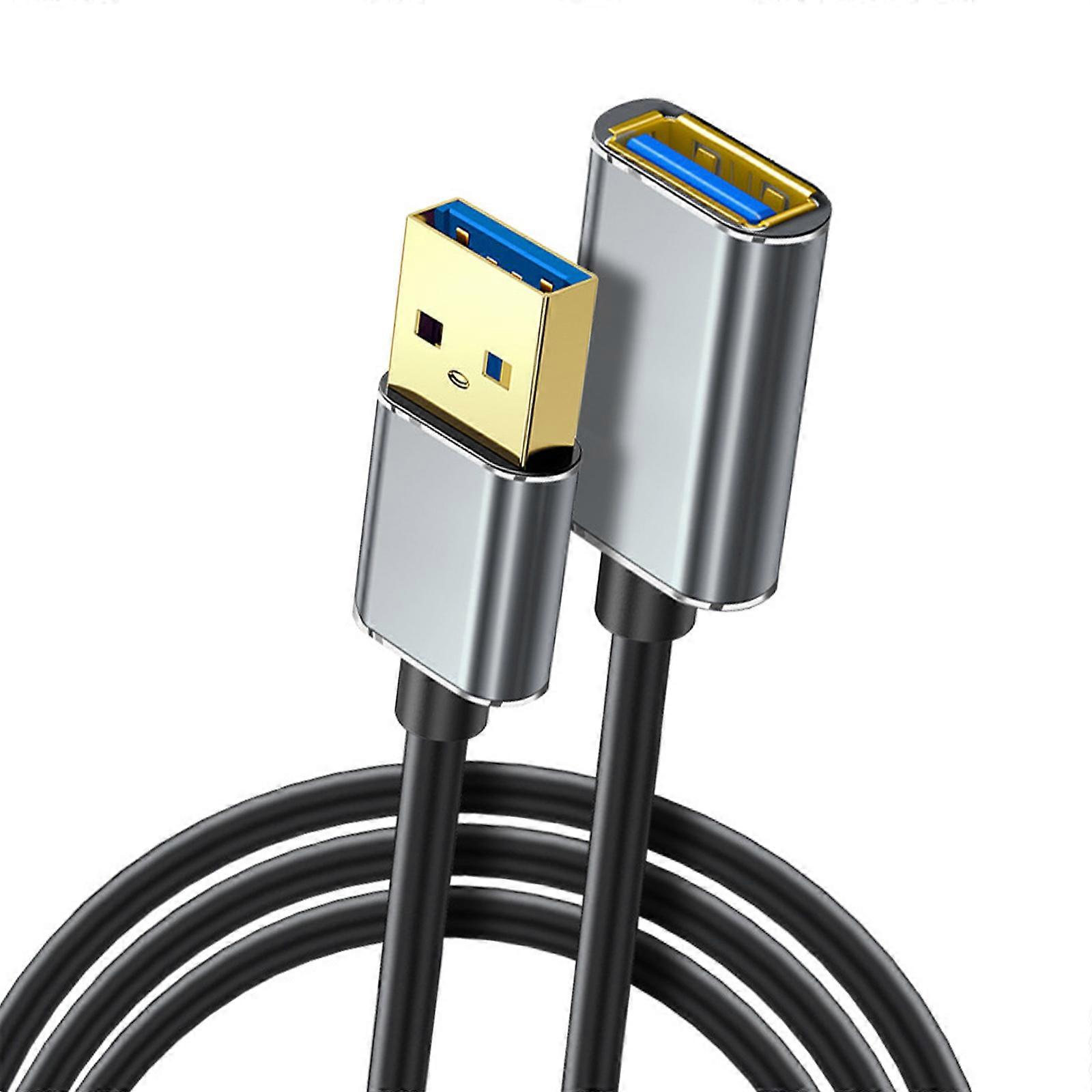 USB3.0 Extender Cable 3ft Aluminum Alloy Shielded Connectors Super Speed 5Gbps Transfer For Computer Storage Devices Multicolor