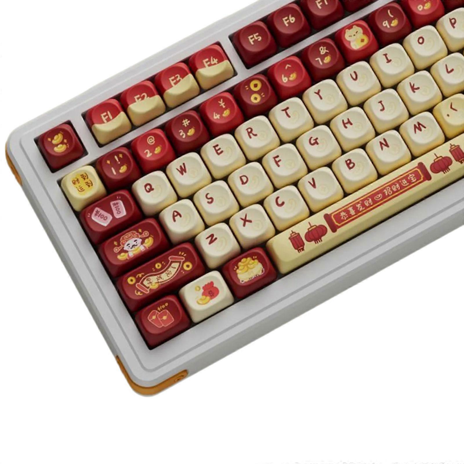 OQO height Keycaps Vibranted Color Keyboards Keycap with Wear Resistant Coating and Universal Compatibility Multicolor