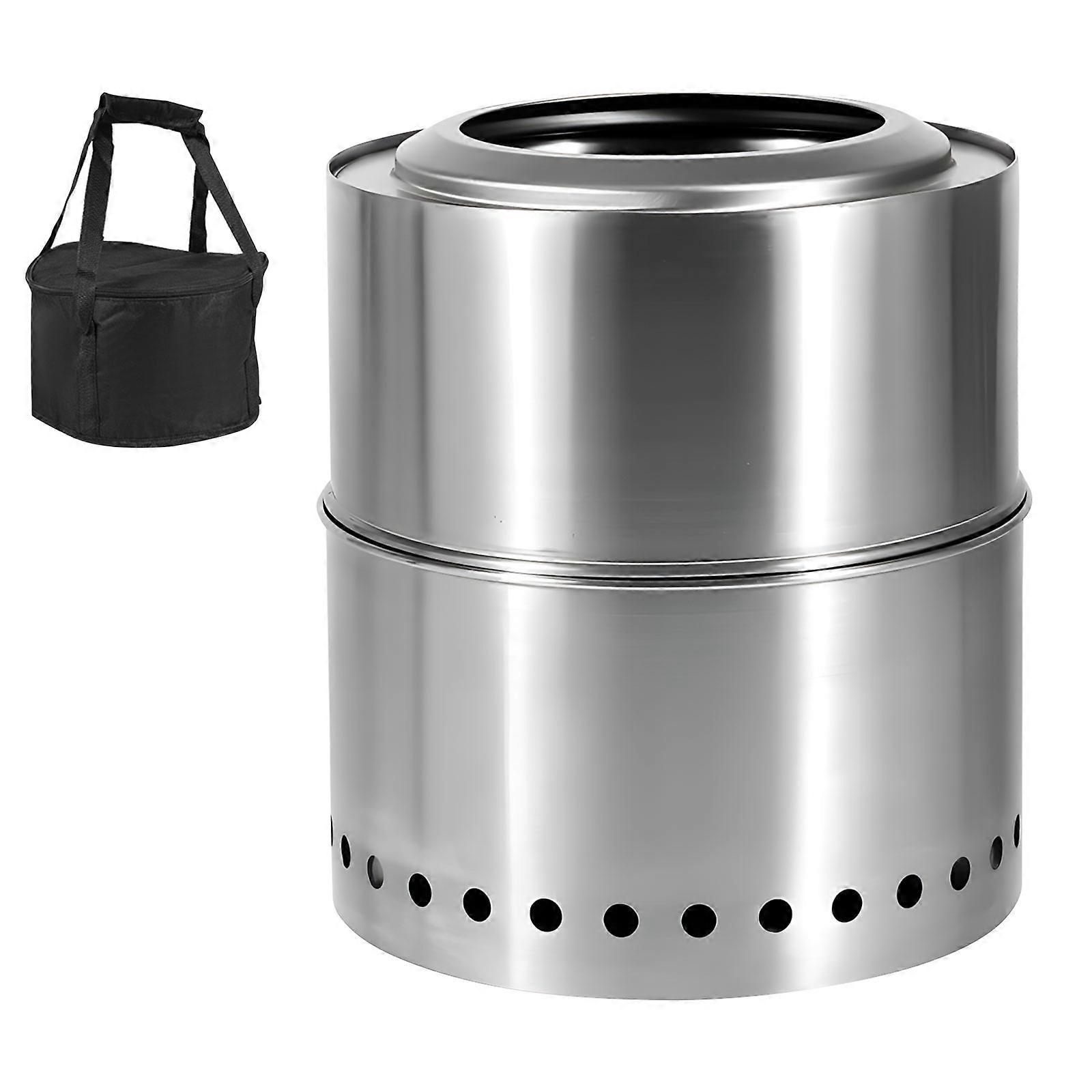 Outdoor Pliable Fire Pit With Ventilated Net Clinker Collector Permanent Rustproof For Deck Gatherings Multicolor