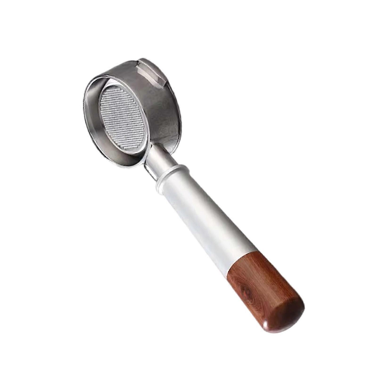 Stainless Steel Bottomless Portafilter Handle Espresso Machine Filter Holder Professional Coffee Accessory  Tool  Silver