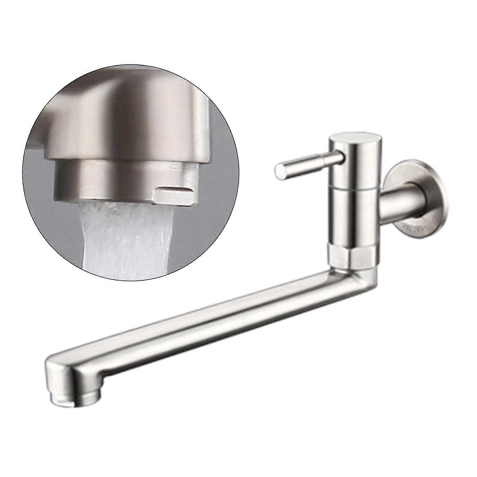 Easy to Install Wall Mount Kitchen Tap Modern & Durable Sink Tap Stainless Steel Tap for Double Sinks & Convenient Usage Multicolor