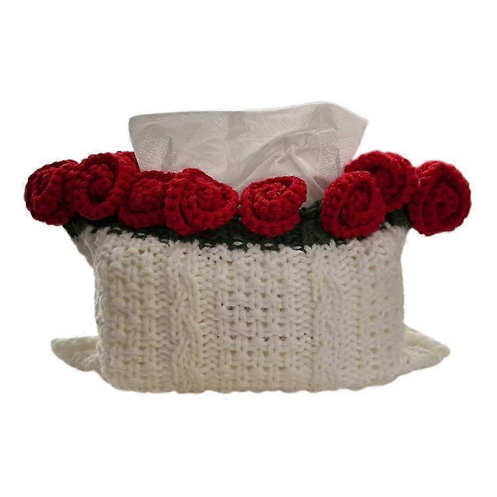 Rose Crochet Tissue Box