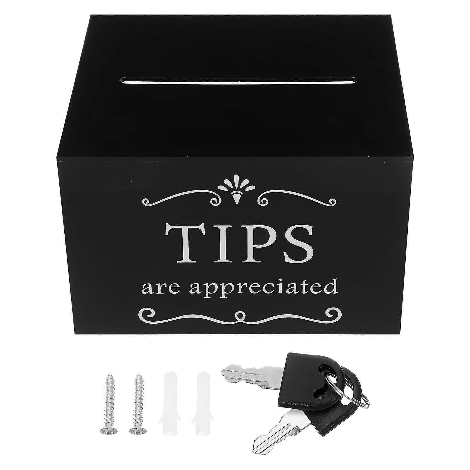 Acrylic Tip Jar with Lock for Fundraising and Donations