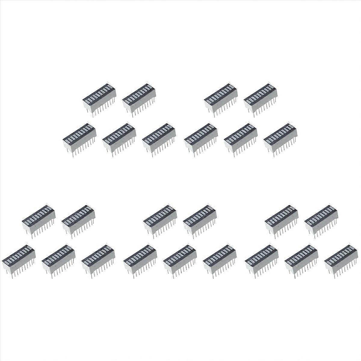 25-Piece 10-Segment Bar Graph Shows Red Digital LED Light Bar