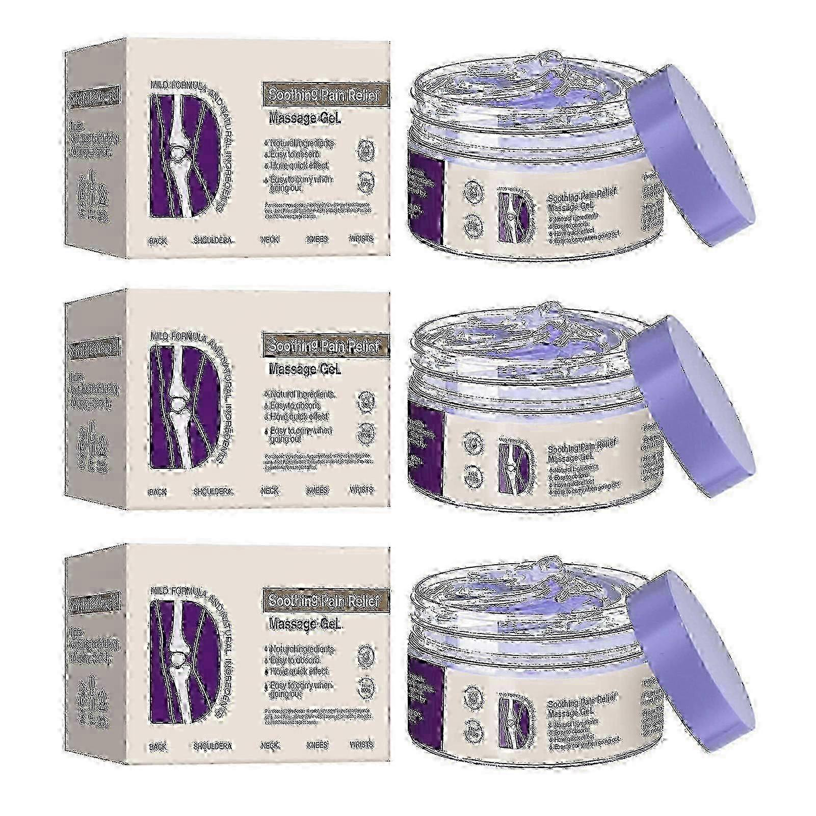 جل تدليك لتخفيف الألم كريم أرجواني للأنشطة في جميع أنحاء الجسم، يهدئ الركبتين وأسفل الظهر والرقبة واليدين والقدمين