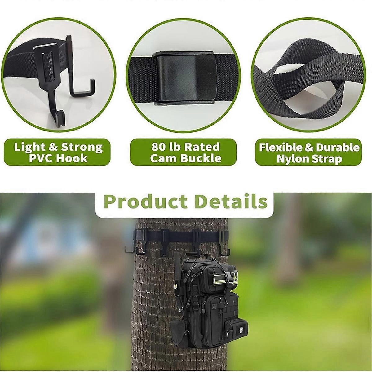 Treestand Strap Gear Hangers with 6 Large Hooks