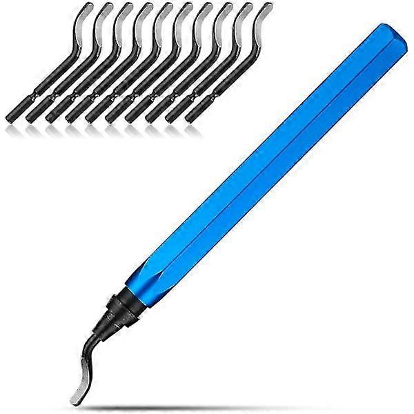 Sectioning tool with set of 10 pcs 360 degree rotating deburring blades, deburring blades, convenient deburring tool for plastic, aluminum, copper and