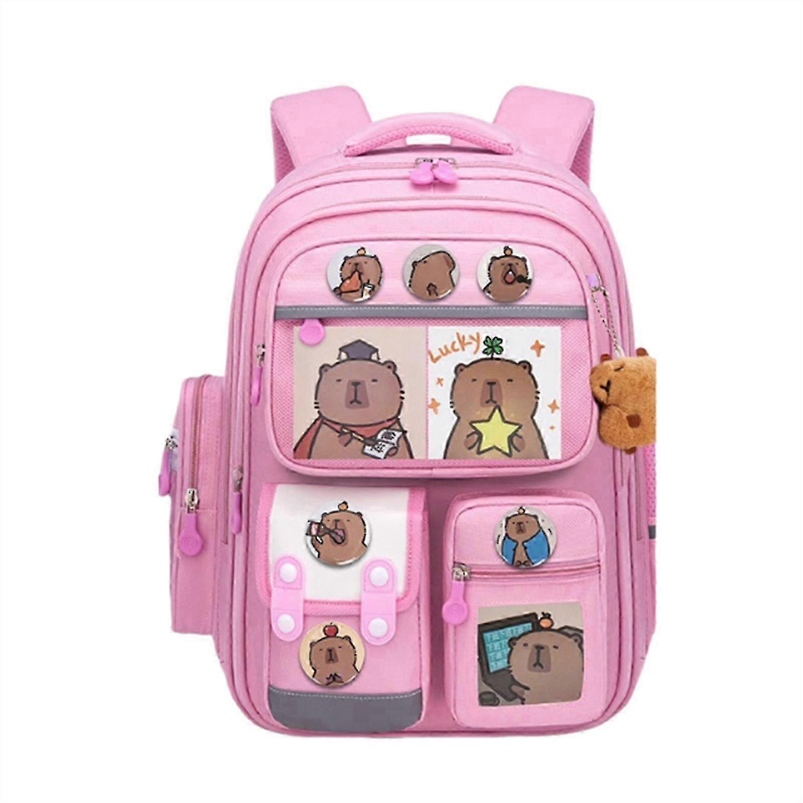 2025 Cartoon Capybara School Backpack Lightweight And Practical Book Bag Large Capacity Daypack For Elementary Student 02