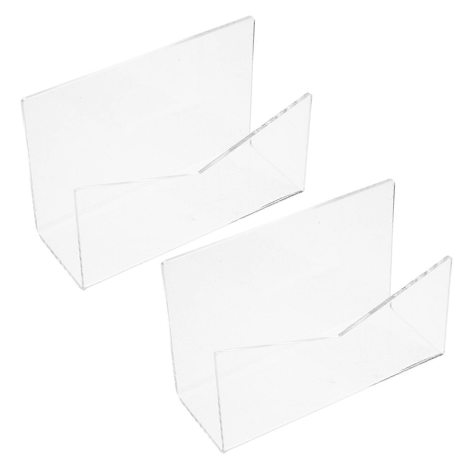 Transparent Acrylic Mail Organizer for Document Storage 2Pcs Desk Holder