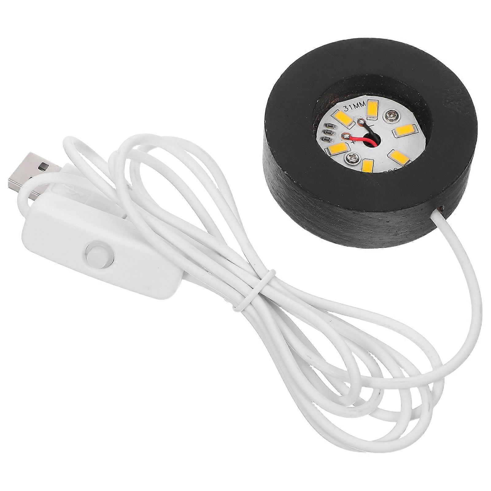 LED Display Base Wooden Crystal Sphere Stand for Home Decor