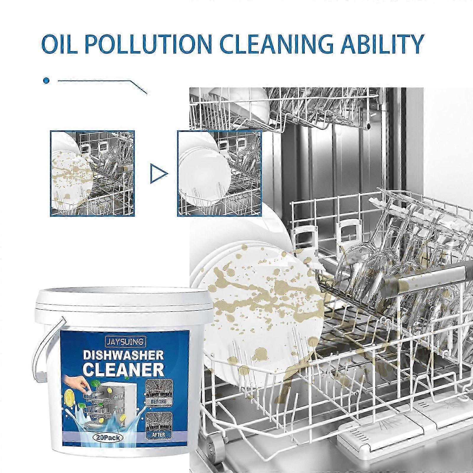 dishwasher cleaning tablets contain baking soda, lemon extract, and orange peel extract