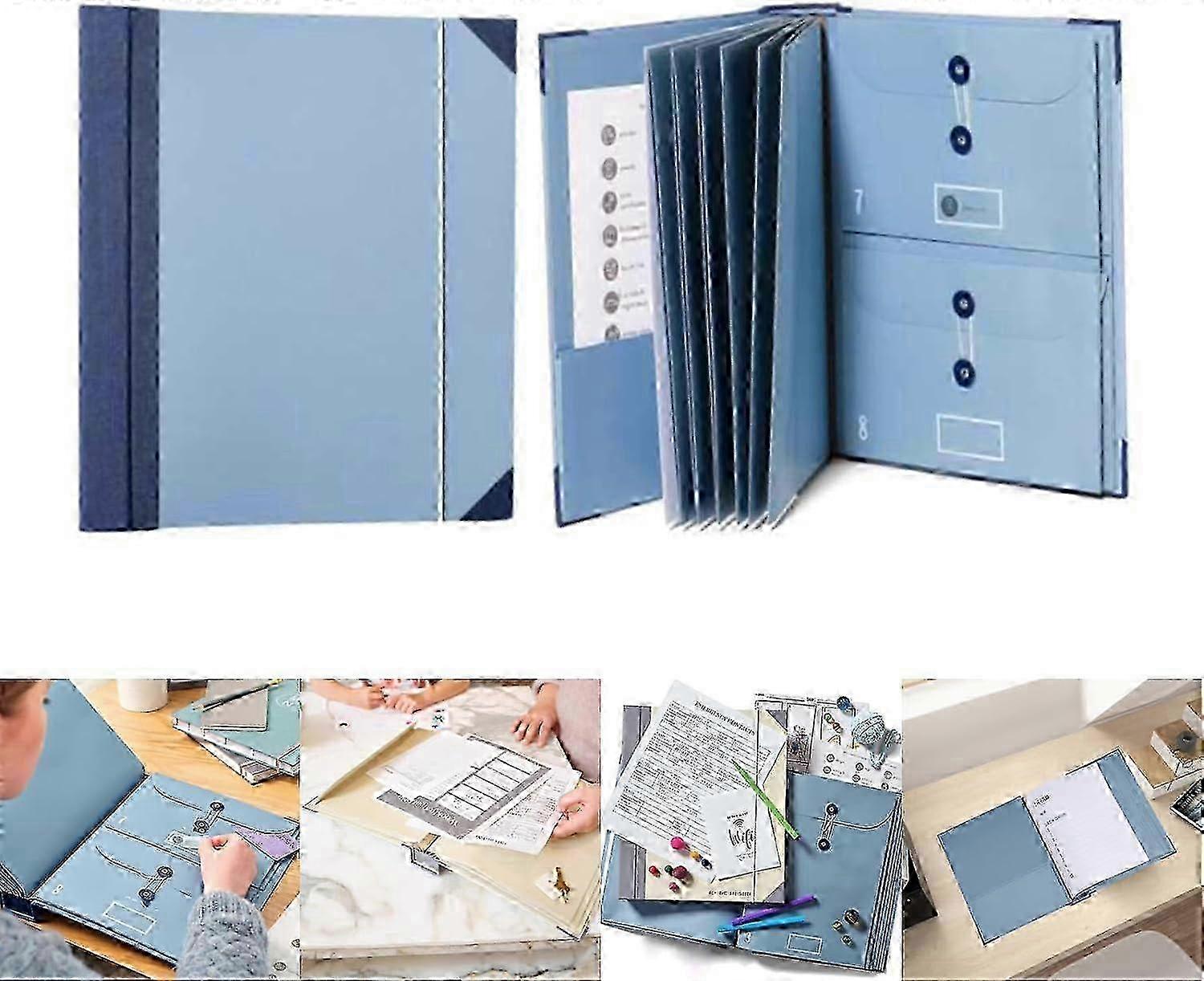 Folio Folders with Pockets, Accordion File Organizer for Paper, Bill, Important Documents Organizer for Estate Planning, in Case I Go Missing Binder 2