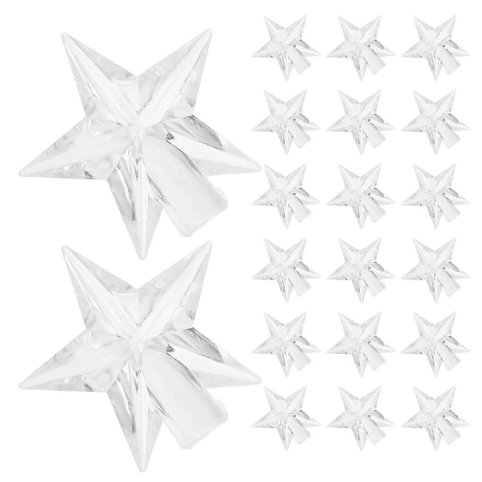 Cache-ampoules en forme d'étoile, 100 pièces, transparents, à monter soi-même, pour une ambiance de fête de Noël. Faciles à assembler.