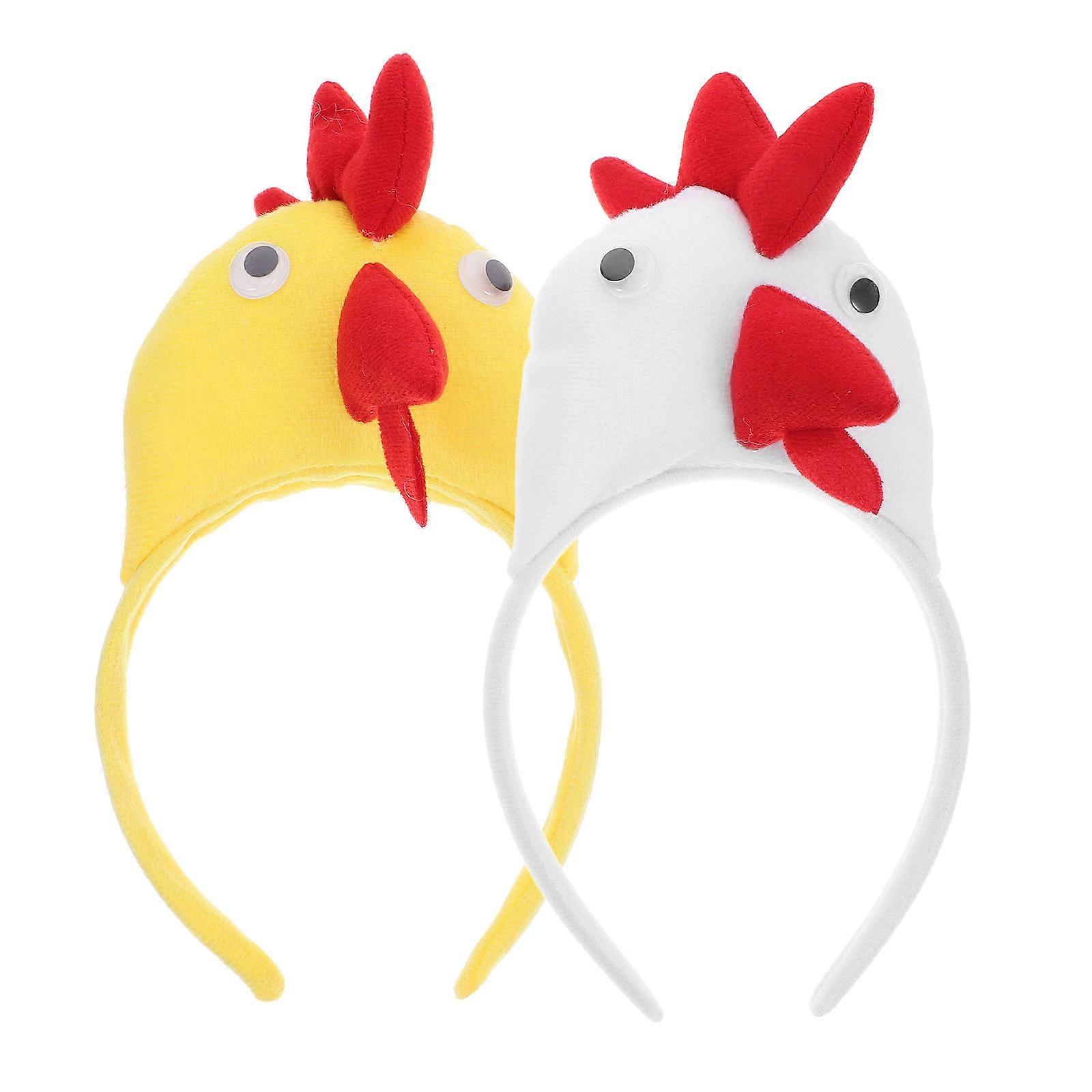 Performing Accessory Rooster Hair Hoop for Party Use Fabric Assorted