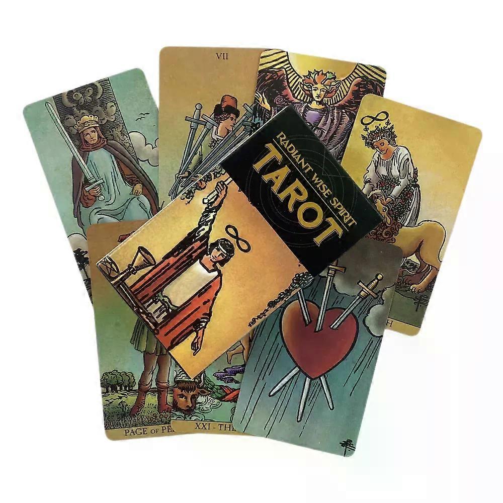 Radiant Wise Spirit Tarot Cards Of Rider Divination Deck English Versions Edition Oracle Board Playing INK Table Game For Party