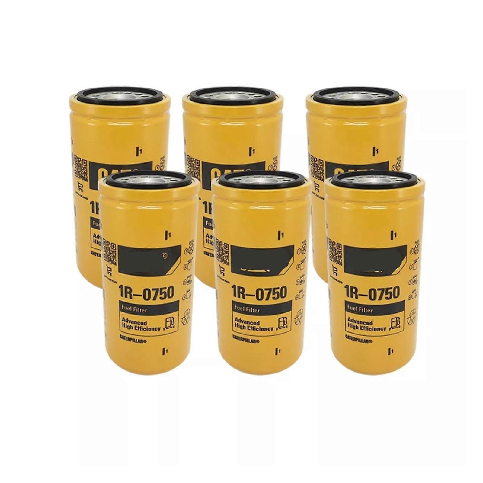 6 Pieces 1R0750 Filter Replacement Elements for Reliable Filtration and Extended Component Life