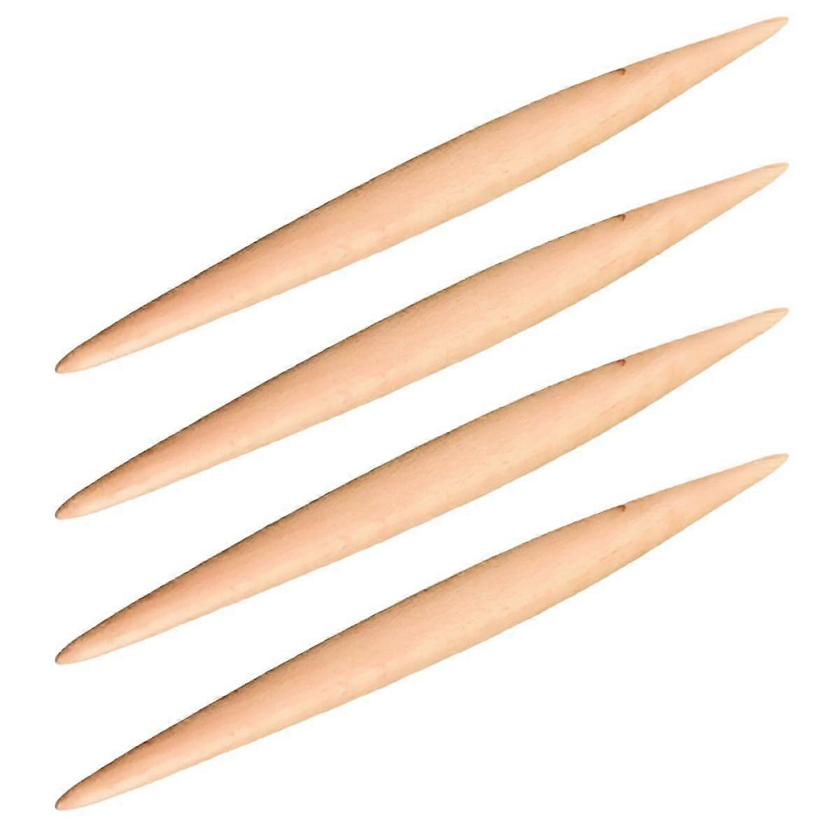 Rolling Pin Set, Beech Wood Tapered Dough Roller for Baking Pastry Pizza with Nonstick Smooth Surface