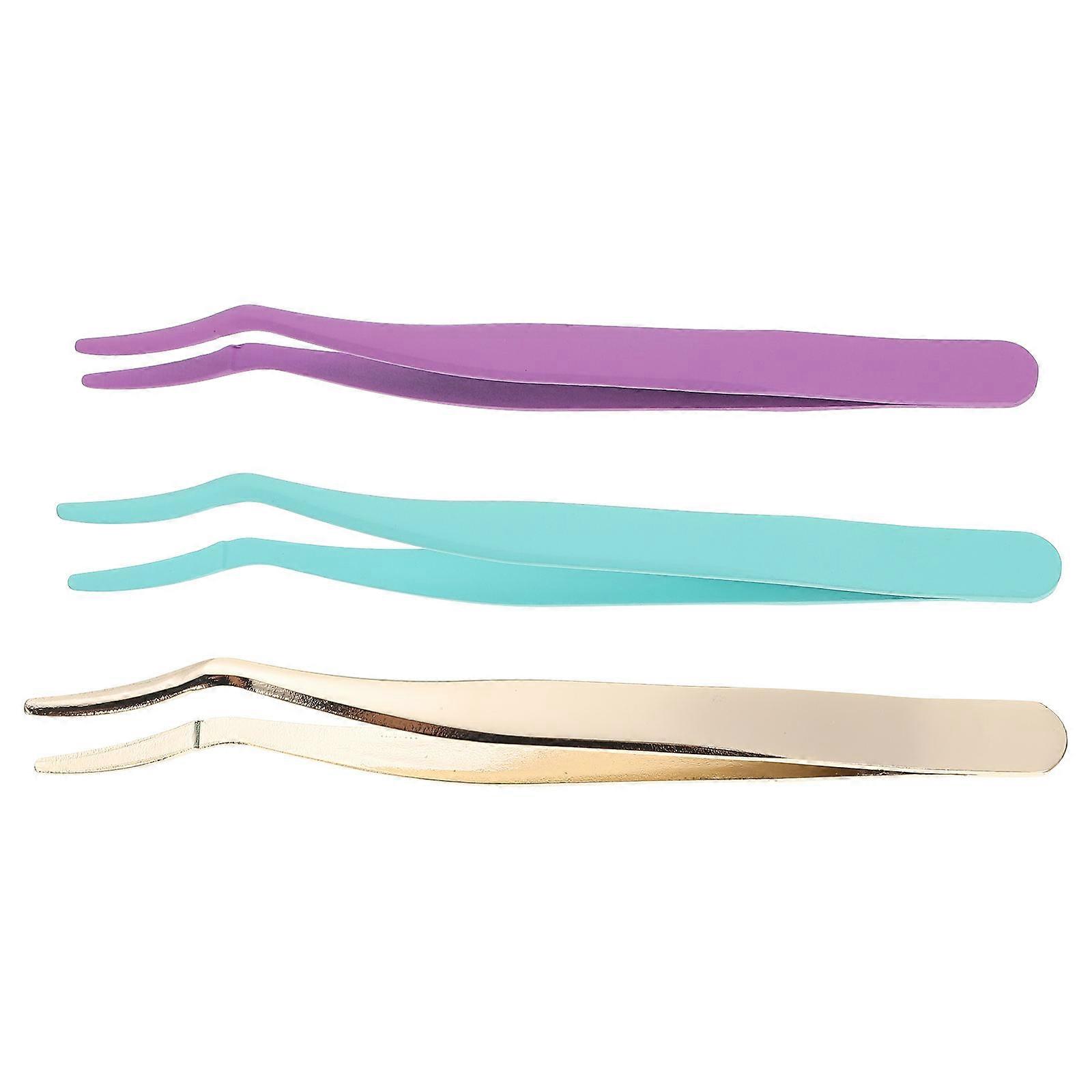 Lash Tweezers Eyelash Extensions Tools for Makeup Application 15Pcs