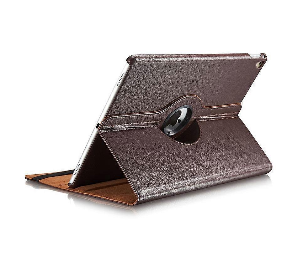 Case For Ipad 2015/2017 Pro 12.9" Brown Litchi Texture Rotating Leather