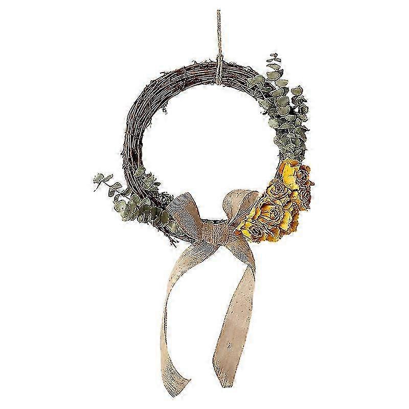 1pcs Dried Yellow Rose Garland-c