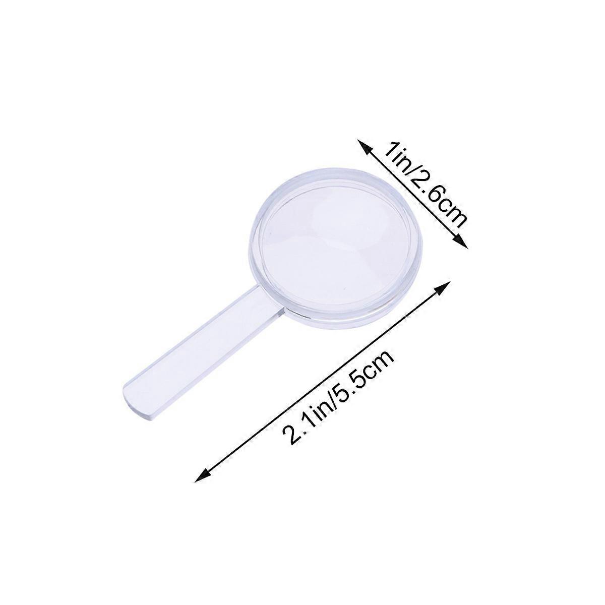 Transparent Magnifying Glass 10Pcs Plastic Magnifying Glasses for Reading