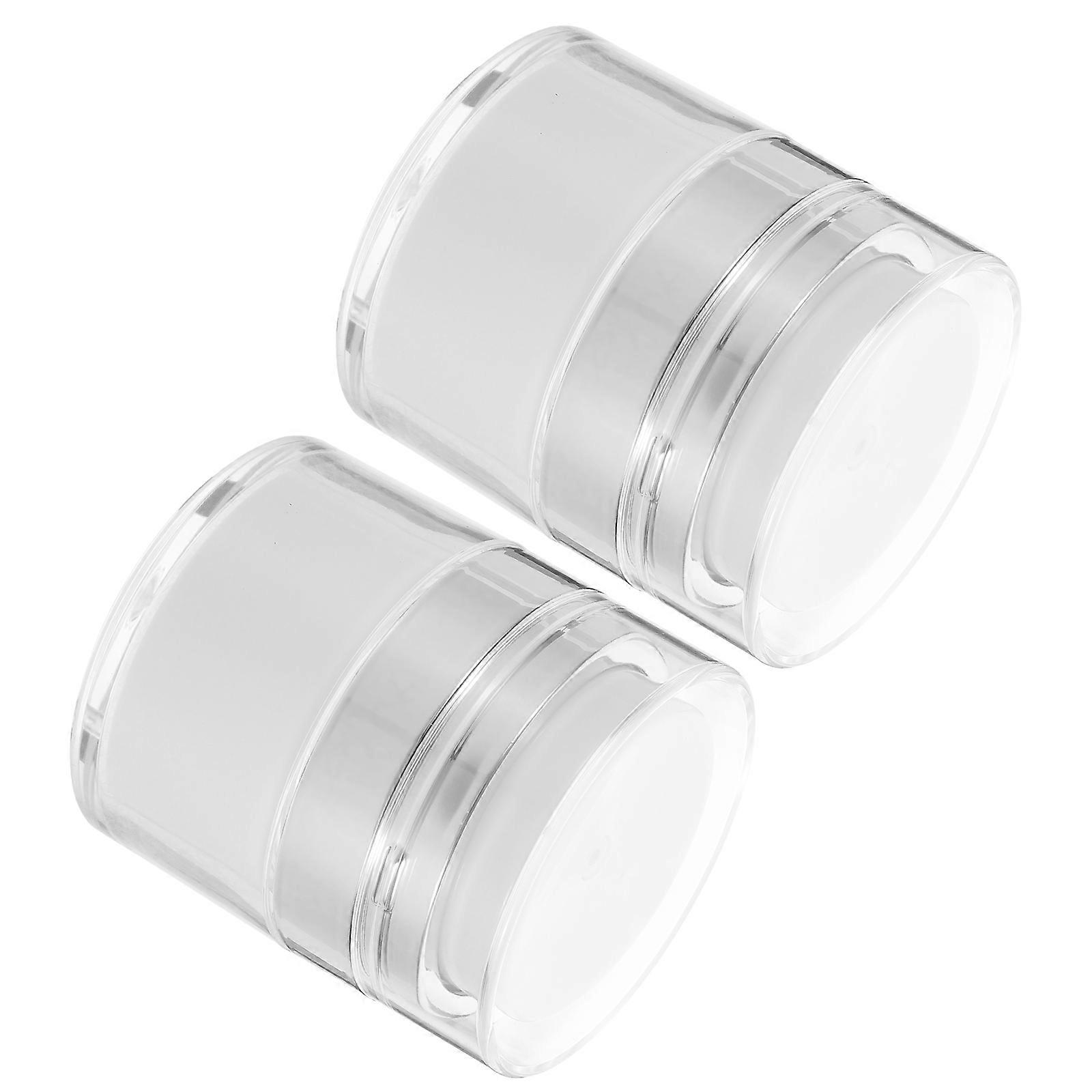 Cream Jar Small Lotion Jars for Storage 2Pcs Transparent Plastic Containers
