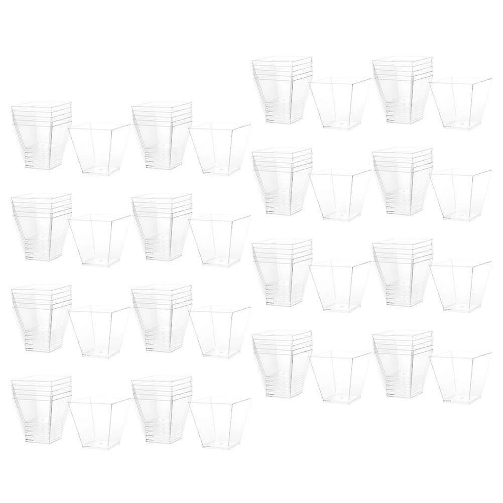 Transparent Dessert Cups Portable for Appetizer Serving 100Pcs Set