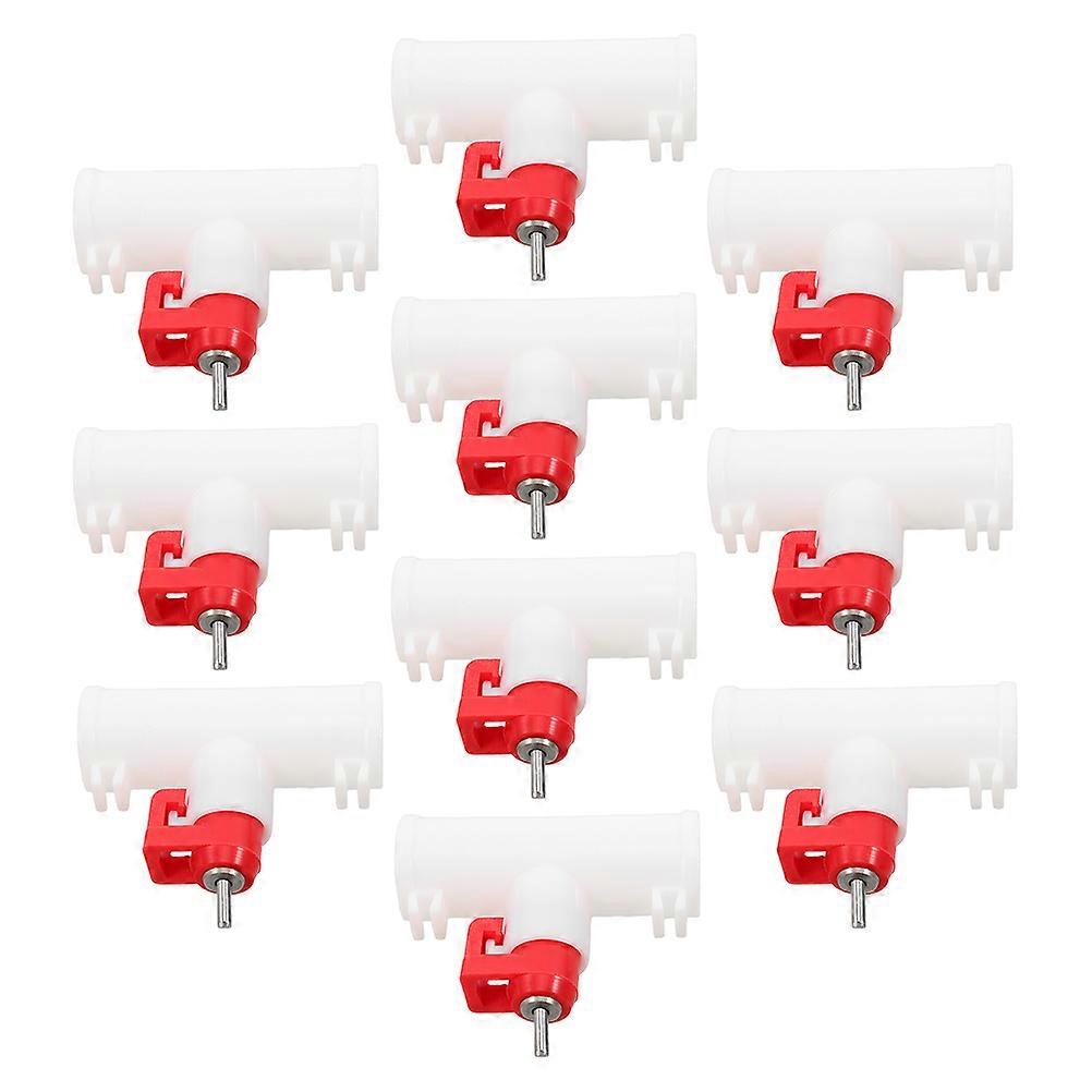 Dual-Head Automatic Chicken Waterer 10Pcs Durable Poultry Water System