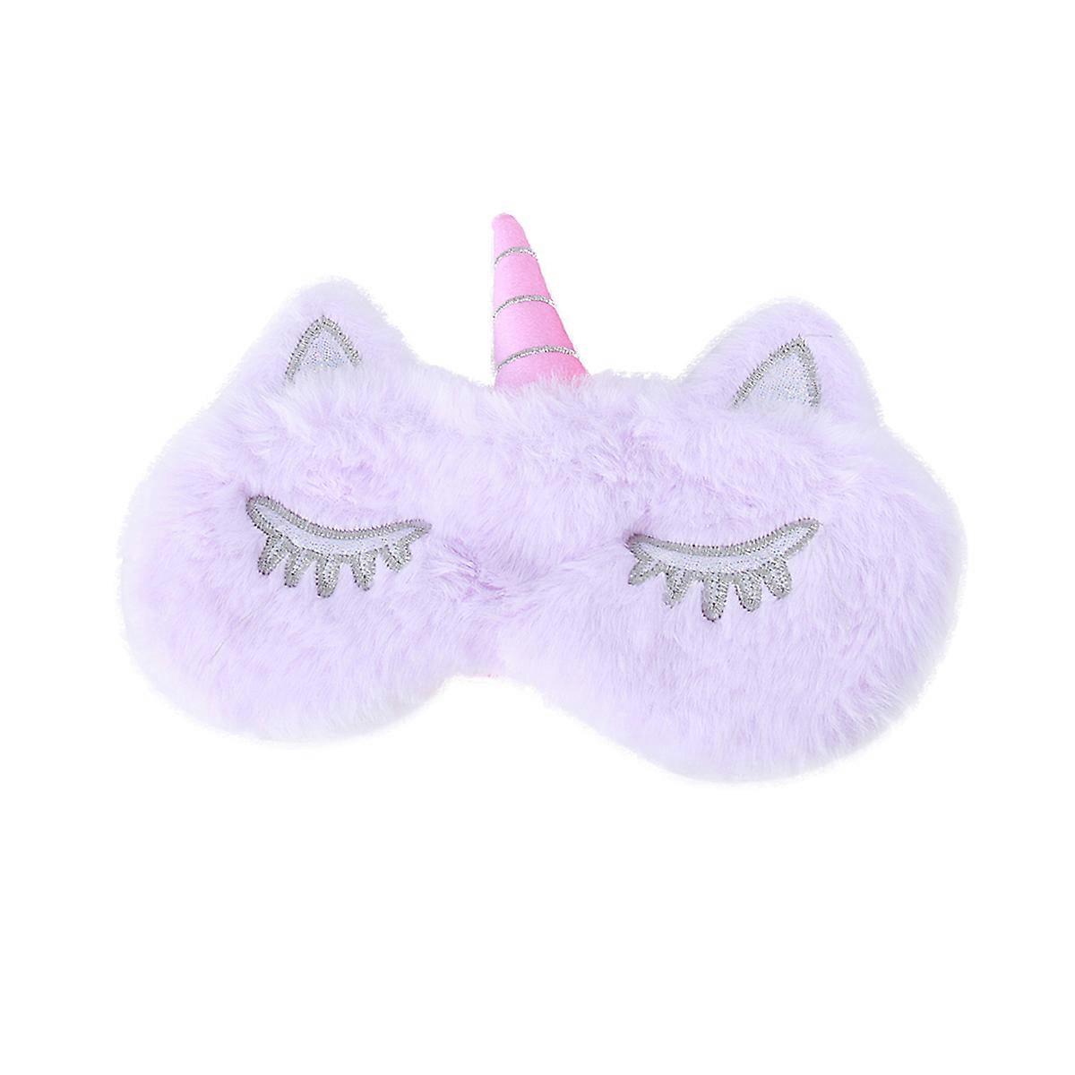 Unicorn Eye Mask Plush Blindfold for Sleeping Use 4Pcs Assorted Color
