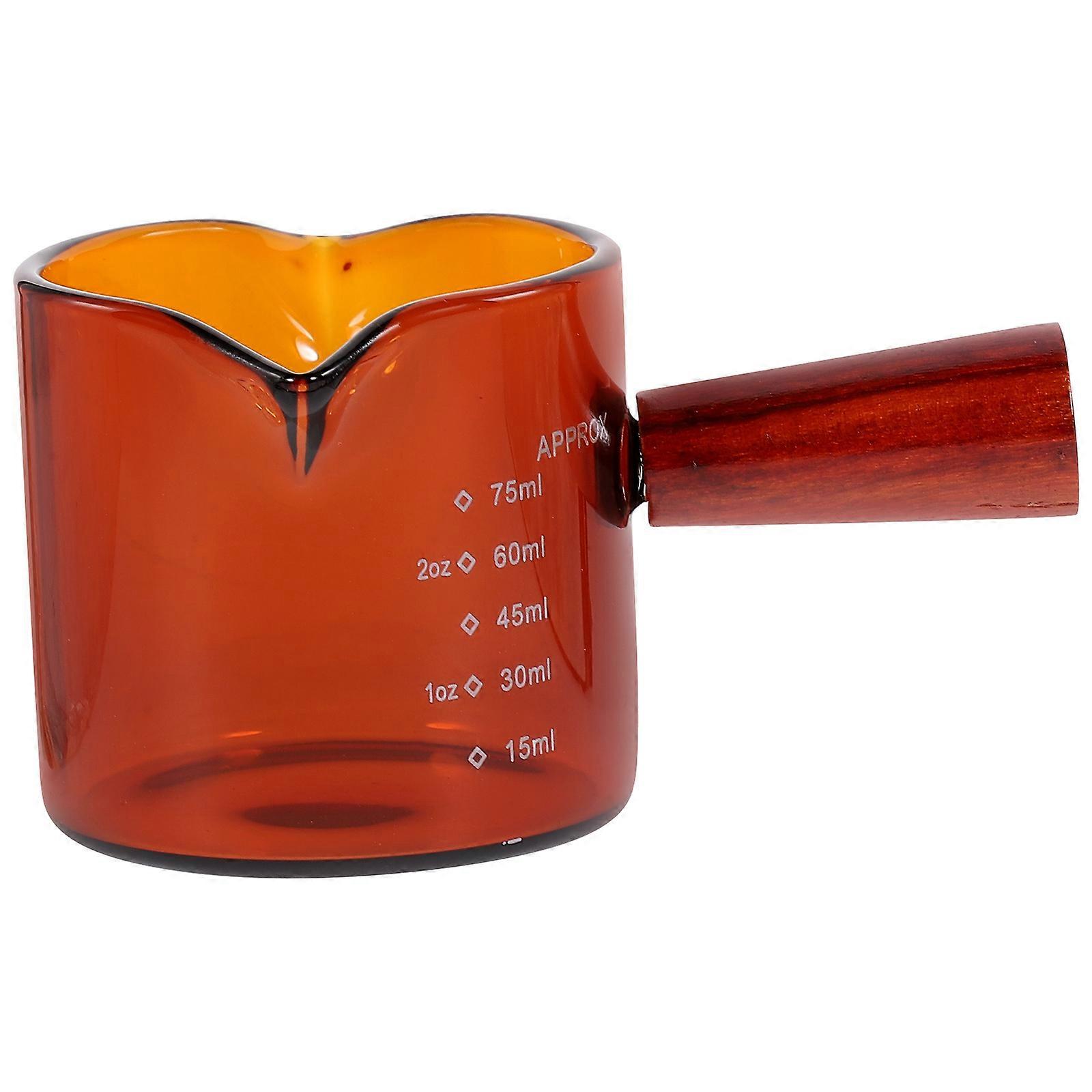 Glass Measuring Cup for Coffee Use with Handle Portable Glass Pitcher