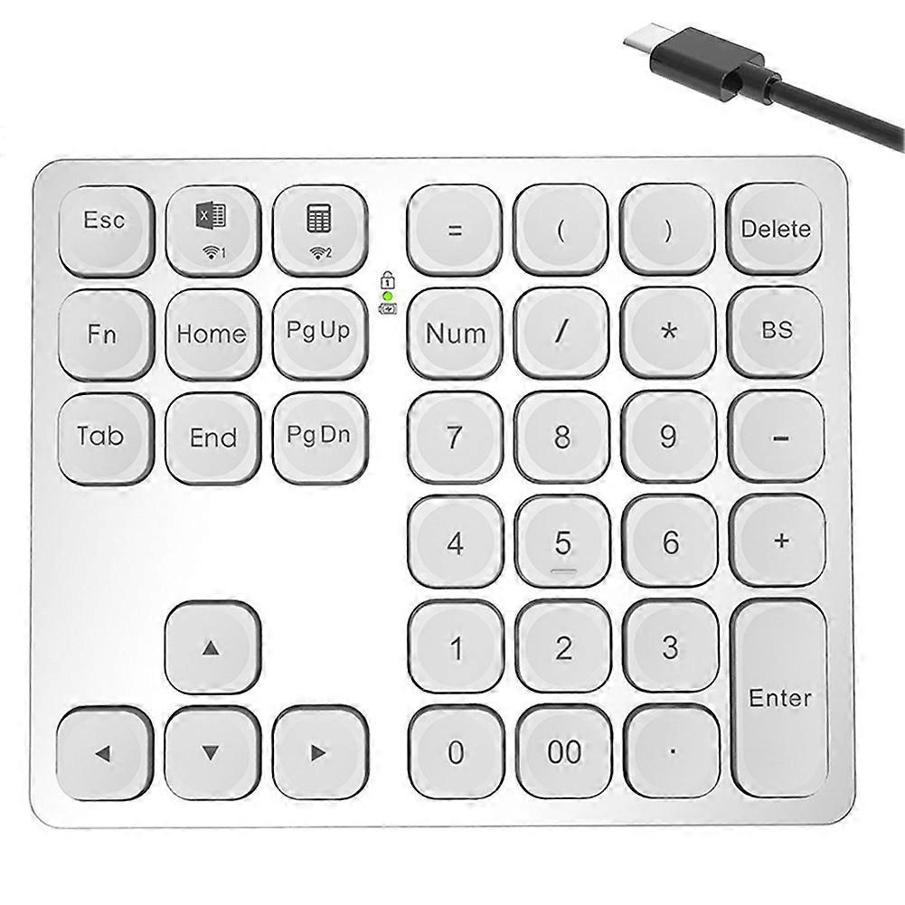 Mini Wireless Bluetooth Keyboard Phone Tablet Keyboard Bluetooth Keyboard Mouse for Android White