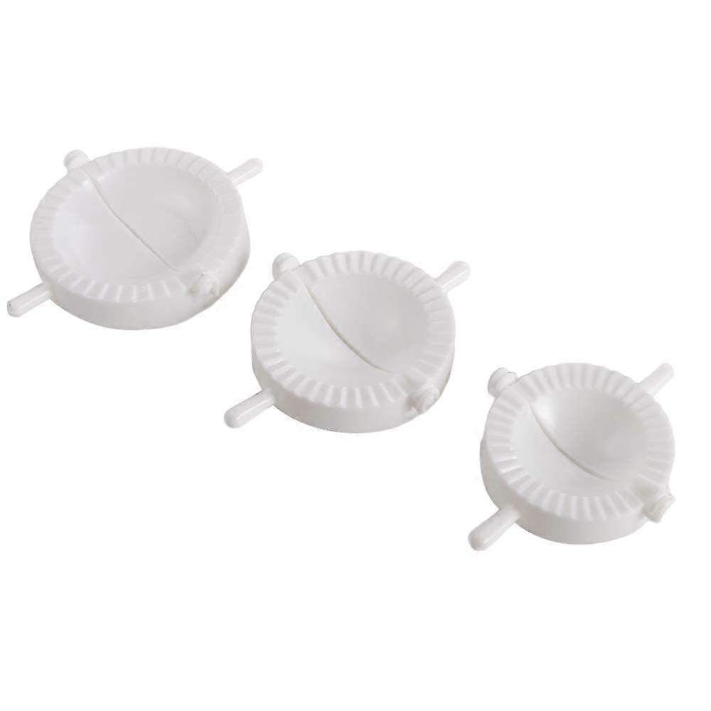 3pcs Plastic Dumpling Maker Set with Builtin Dough Cutter, Quick Dumpling Press Molds for Kitchen