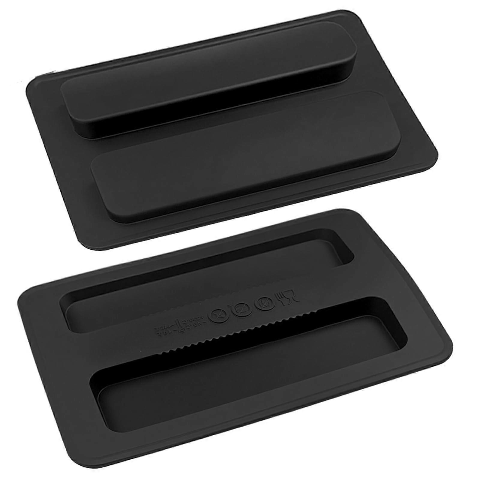 2 Pack Universal Silicone Toaster Cover for 2 Slice Dustproof Heat Resistant Black