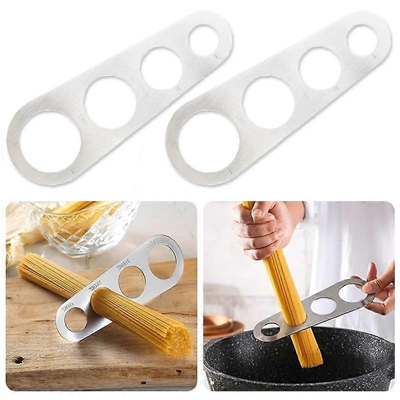 2 Pack Stainless Steel Spaghetti Measuring Tool with 4 Portion Sizes for Accurate Pasta Control