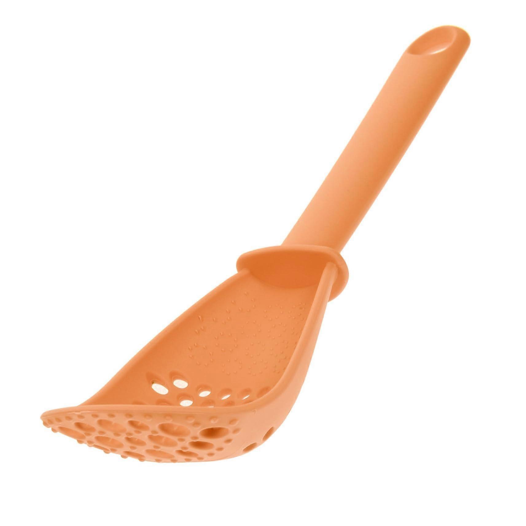 Multifunctional Potato Masher Spoon with Egg Separator Seamless Design for Easy Home Cooking Orange
