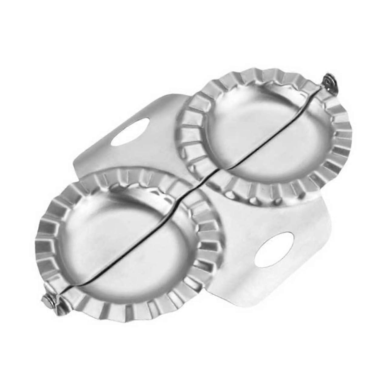 Stainless Steel Dumpling Maker Mold DoubleEnded Press Tool with Crimped Edge for Quick Sealing