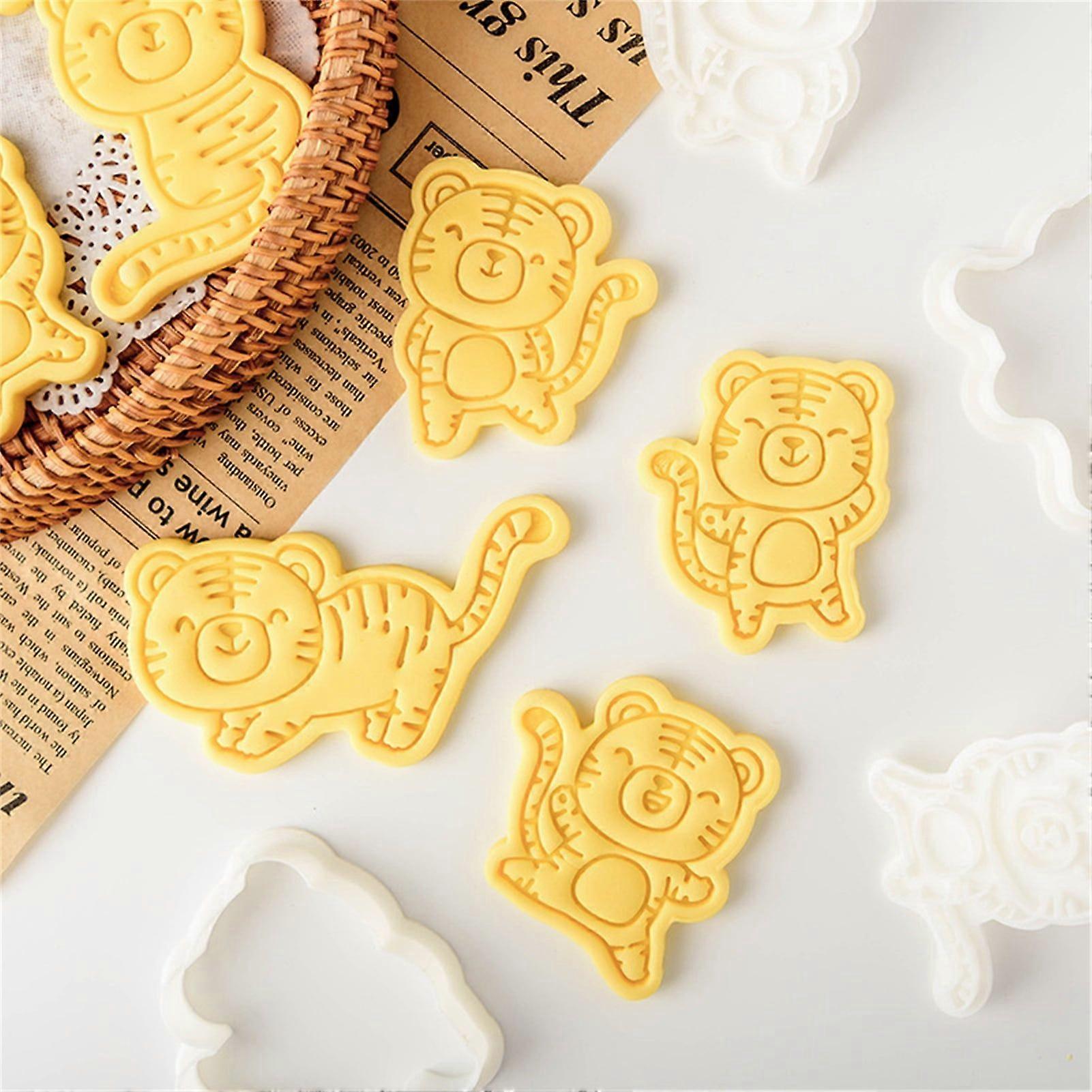 Tiger Pattern Cookie Cutters  PLA Bread Baking Baking Mould Stencils Kitchen