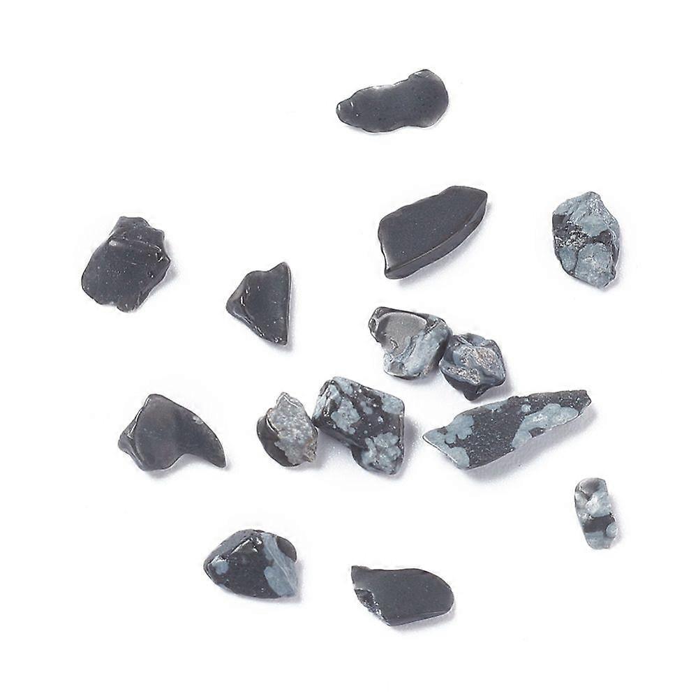 Natural Snowflake Obsidian Chips 3~11x1~7mm