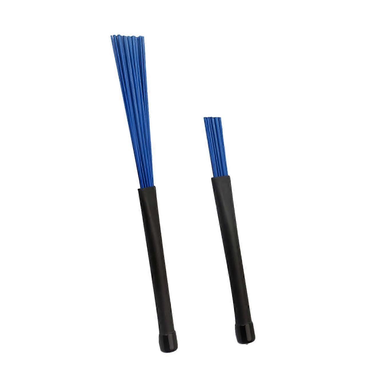 1 Pair Retractable Jazz Drum Brushes with Loop Ends and Smooth Handle for Drummers