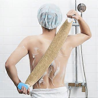 Scrubber posteriore di canapa, cinturino posteriore esfoliante naturale al 100% con guanto, esfoliante
