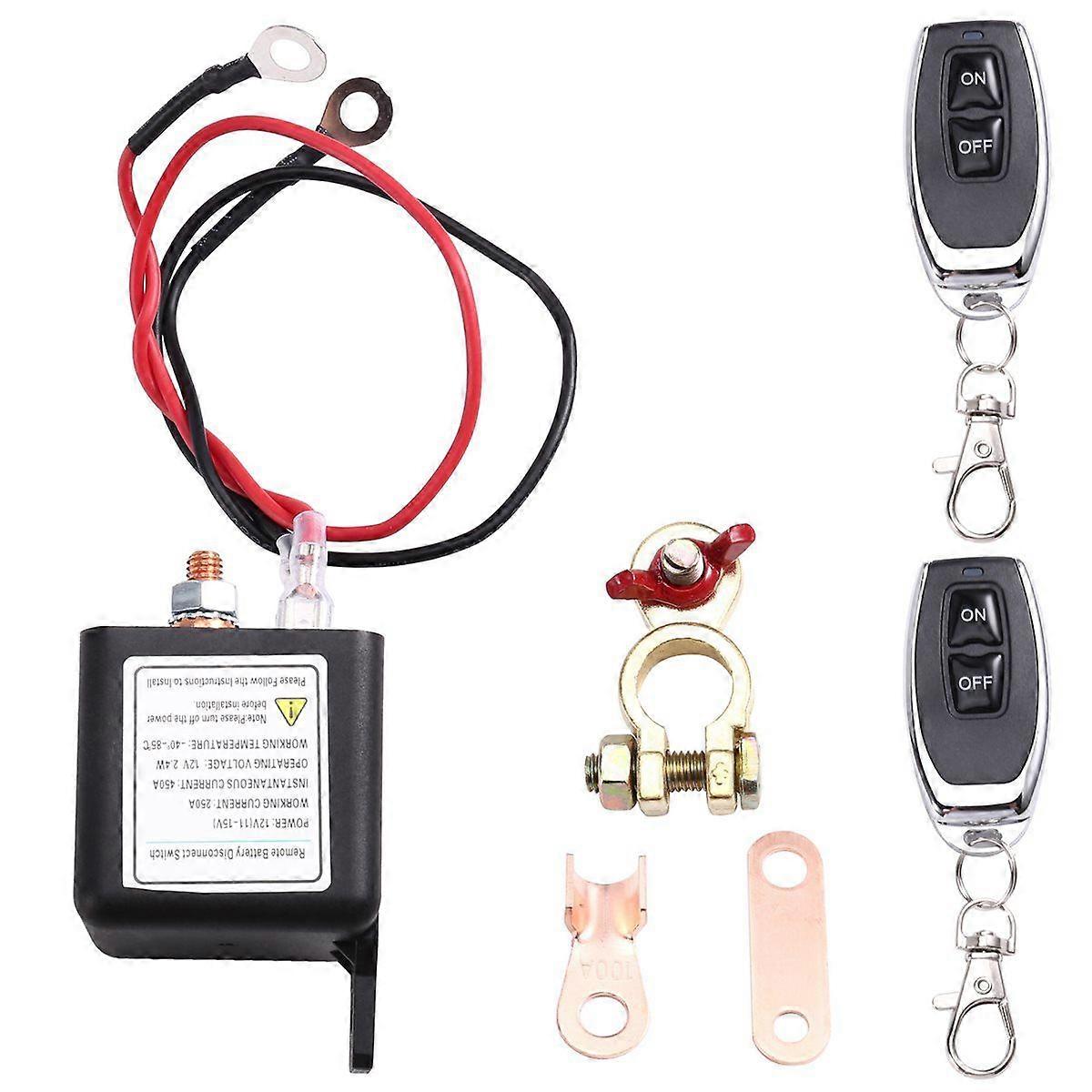 Remote Power Off Switch Remote Battery Disconnect Control 12V 250A Upgraded Long Distance Control