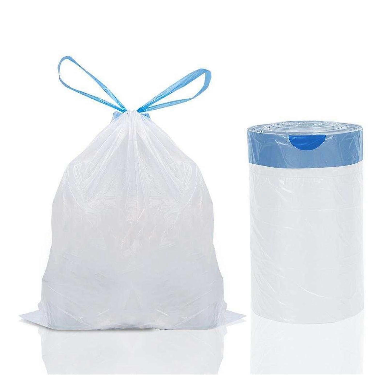 4 Gallon Kitchen Trash Bags with Drawstring, Unscented LeakProof Dual Layers, 100 Count