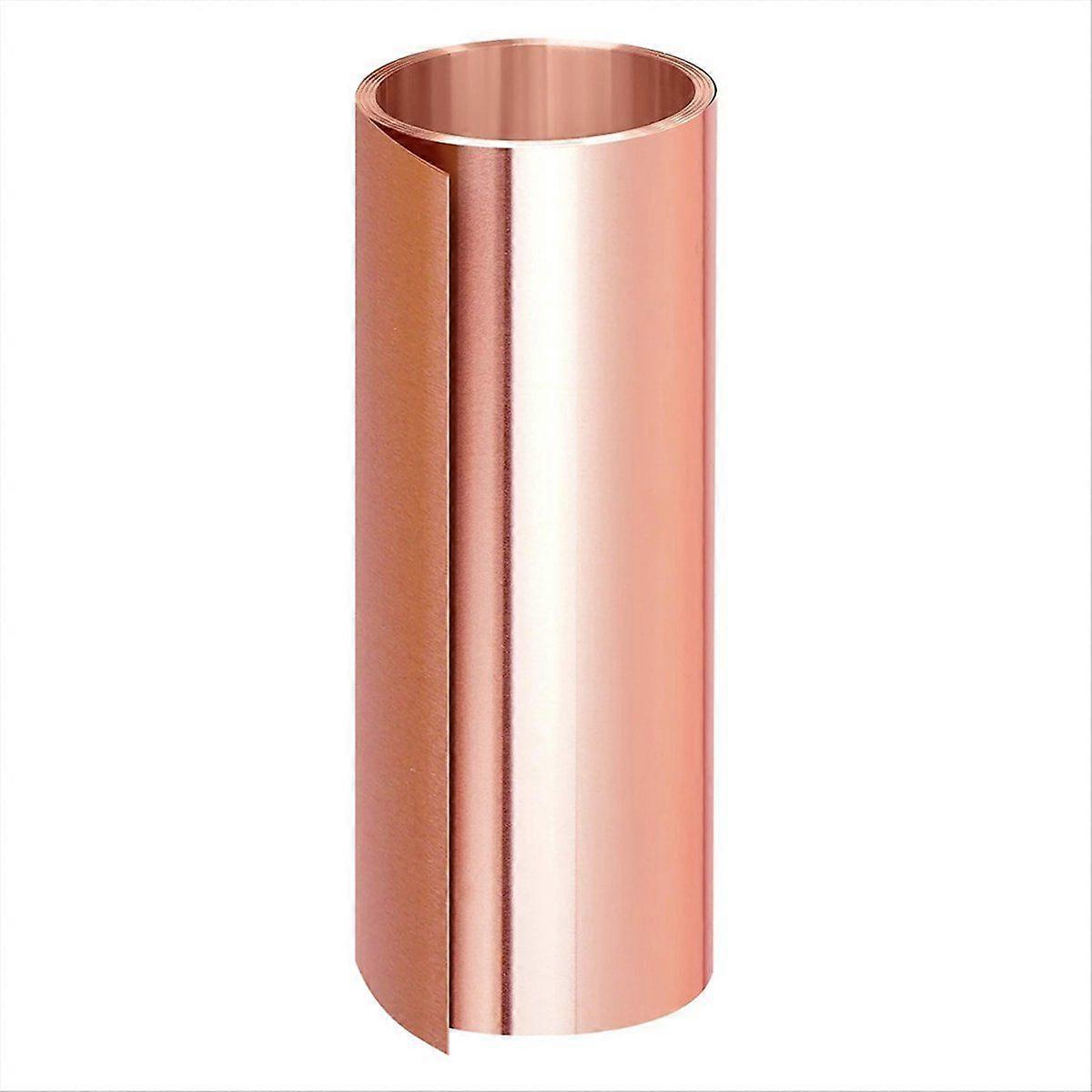 Copper Foil Sheet Roll, 6in x 10Ft Copper Sheet,0.1mm Copper Flashing