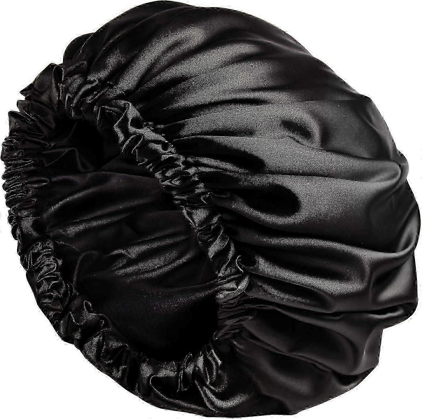 Extra Large Satin Double-layer Adjustable Sleeping Cap