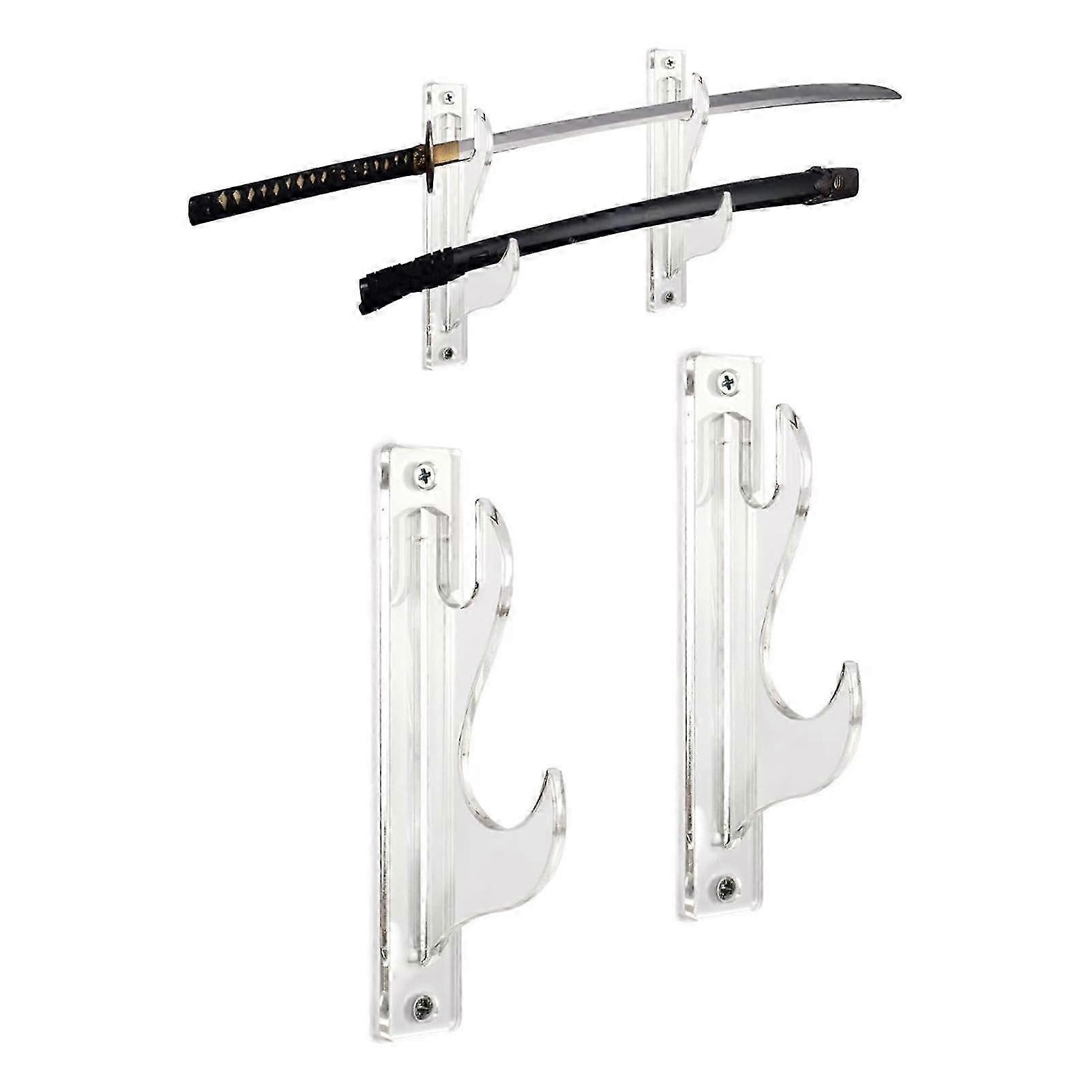Transparent Acrylic Lightsaber Wall Mount Set, Adjustable Display Holder