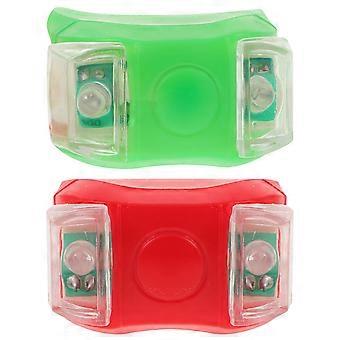 Sicherheits-Fahrradlampe aus Silikon, 2-teiliges wasserdichtes Set für vorne und hinten