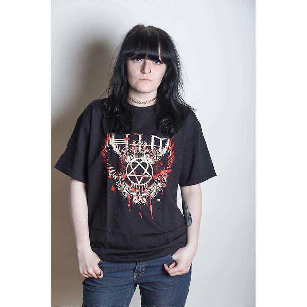 HIM Wings Splatter T-skjorte