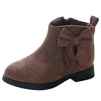 Stivaletti corti da bambina, marroni, taglia 10.5 anni – Calzature casual alla caviglia, adatte ai piedini dei bambini.