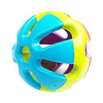 Pet Playing Ball Ball Shape Durable Colorful Cats Playing Ringing Ball for Chewing